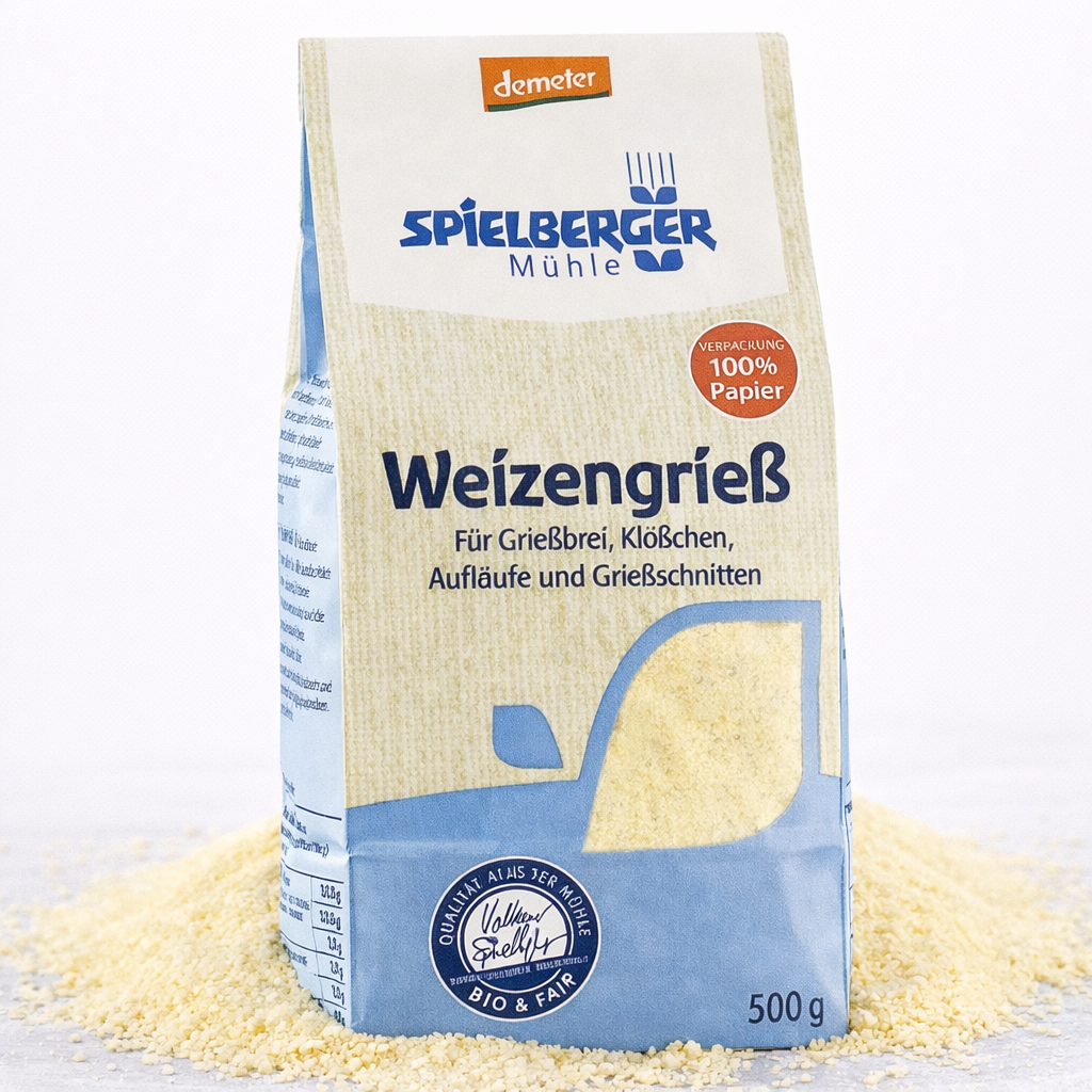 Spielberger Bio Weizengrieß, demeter ab 500g
