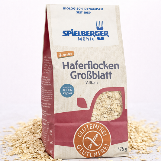 Spielberger Bio Glutenfreie Haferflocken Großblatt, demeter ab 475g