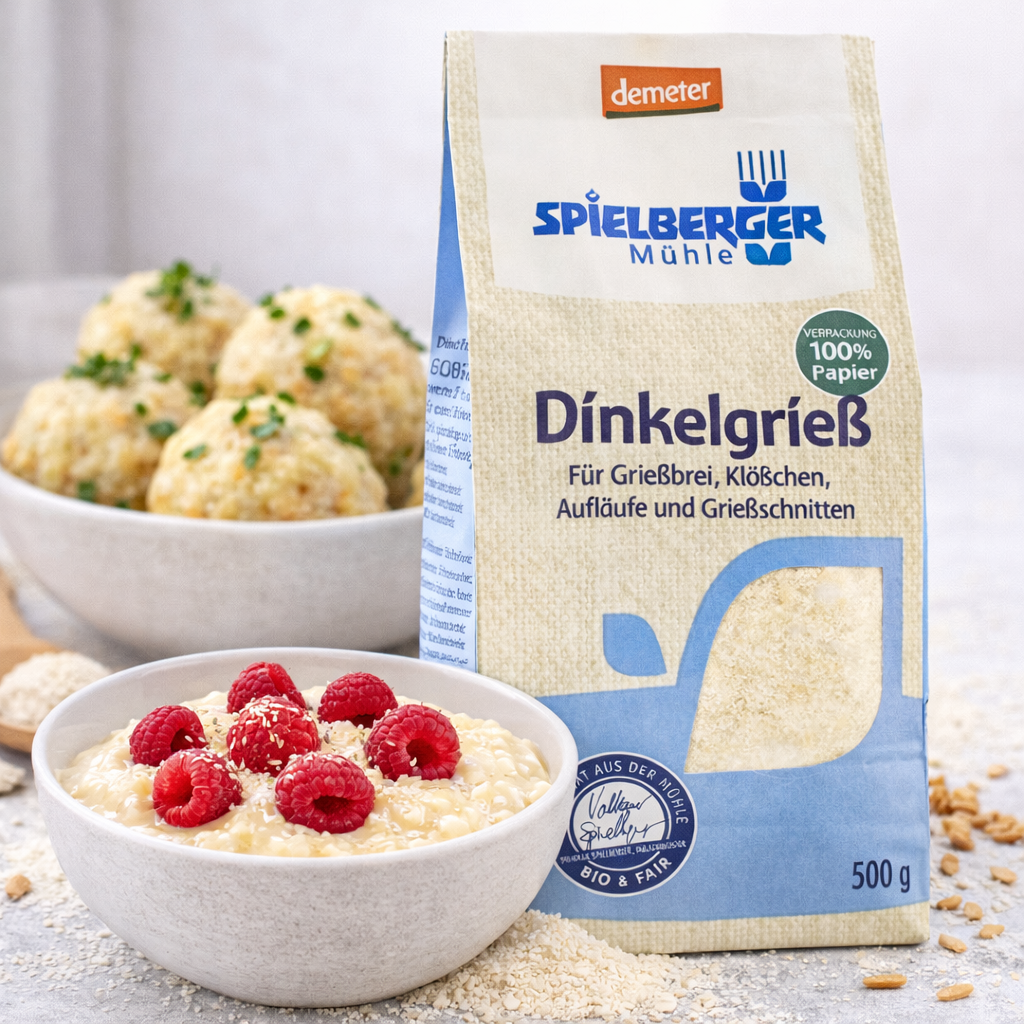 Spielberger Bio Dinkelgrieß, demeter ab 500g