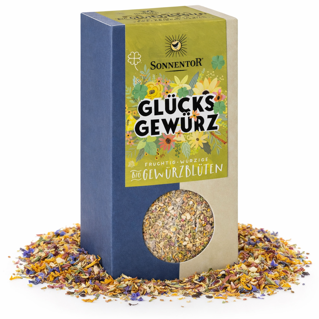 Sonnentor Bio Glücks Gewürz-Blüten zum Kochen, 35g, mit bunten getrockneten Blüten für kulinarische Zubereitungen