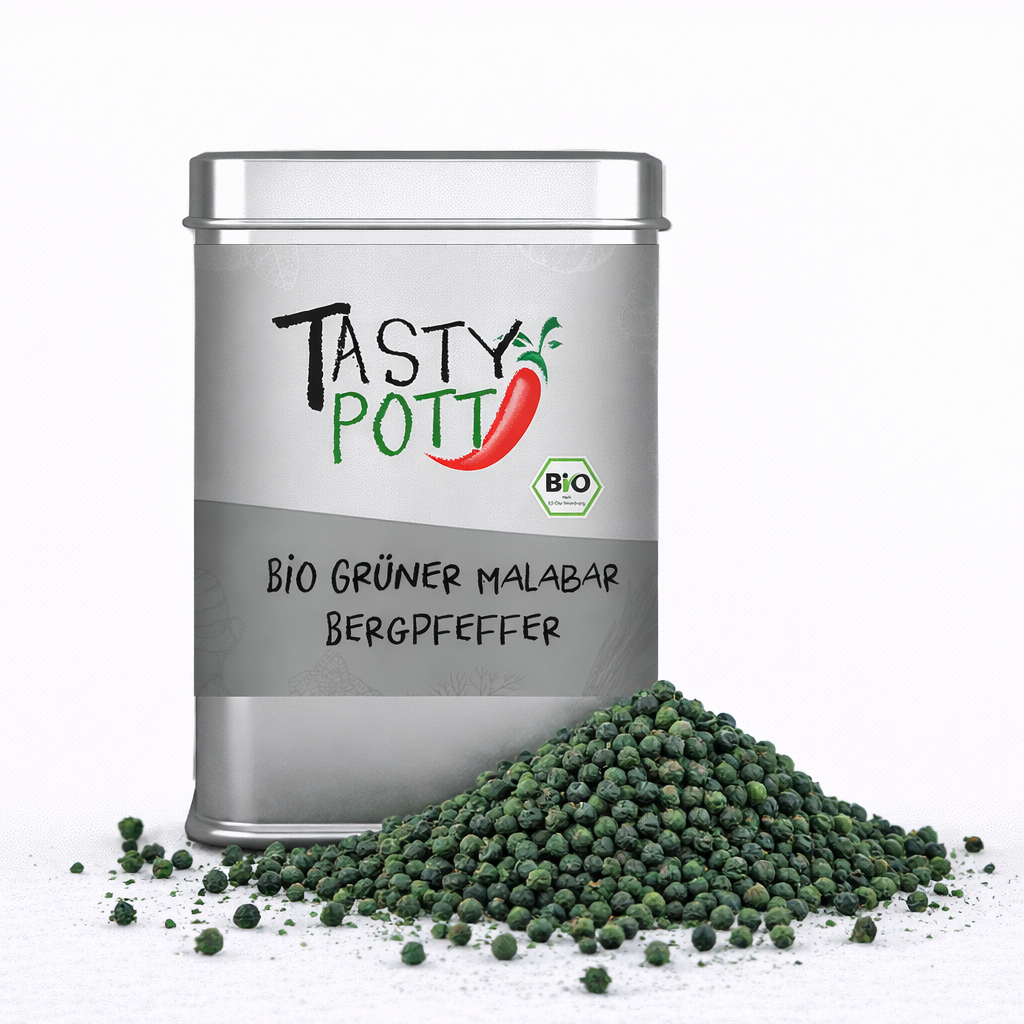 Tasty Pott Bio Grüner Pfeffer Malabar - 50g Dose