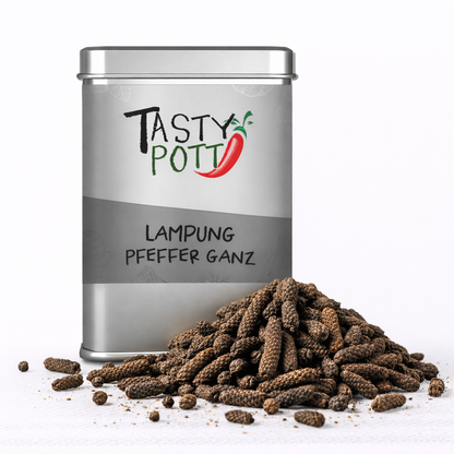 Tasty Pott Lampung Pfeffer ganz - Stangenpfeffer - 50g Dose
