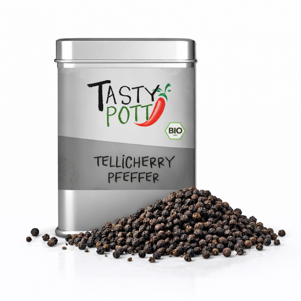 Tasty Pott Tellicherry Pfeffer ganz - 80g Dose