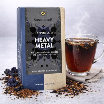Bio Heavy Metal Tee von Sonnentor, gewürzreiche Bio-Gewürzmischung in zwei 27g Packungen für schmackhafte Gerichte.