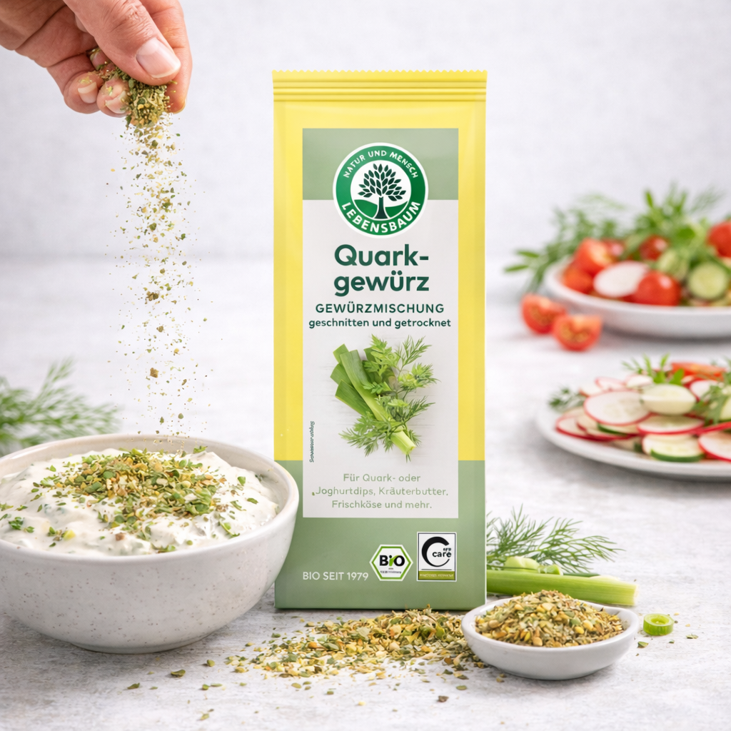Lebensbaum Bio Quarkgewürz in 30g Packung, natürliche Gewürzmischung für kreative Saucen und Gerichte