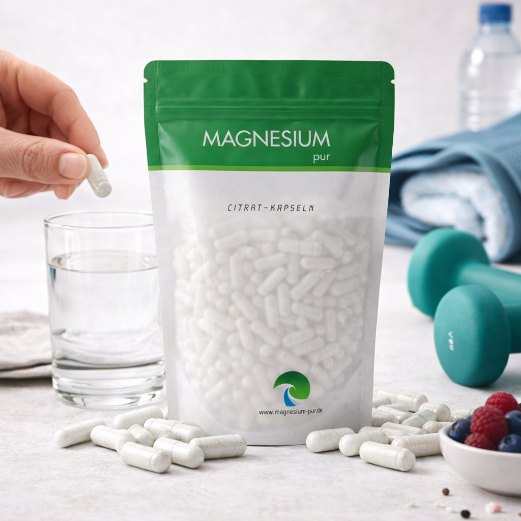 Magnesium Pur - 500 Kapseln Magnesium citrat Citrat Pur vegan