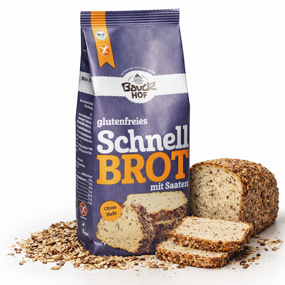 Bauckhof Bio Schnellbrot Backmischung - glutenfrei (6x 500g)