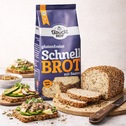 Bauckhof Bio Schnellbrot Backmischung - glutenfrei (6x 500g)