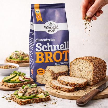 Bauckhof Bio Schnellbrot Backmischung - glutenfrei (6x 500g)