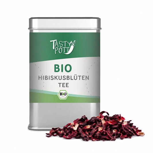 Bio Hibiskusblüten Tee 20g Dose von Tasty Pott