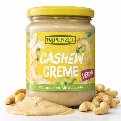Bio Cashew Creme von Rapunzel, cremige Nusscreme zum Kochen und Backen, in 250g Verpackung, natürliche Bio-Qualität