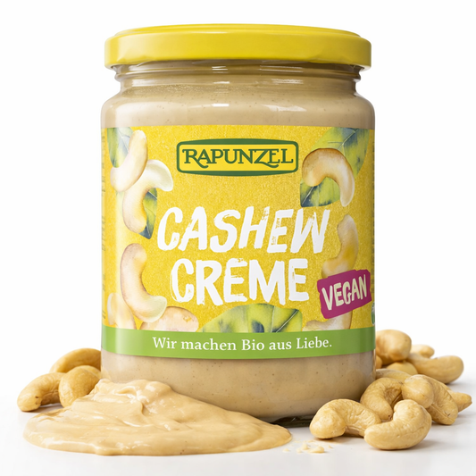 Bio Cashew Creme von Rapunzel, cremige Nusscreme zum Kochen und Backen, in 250g Verpackung, natürliche Bio-Qualität
