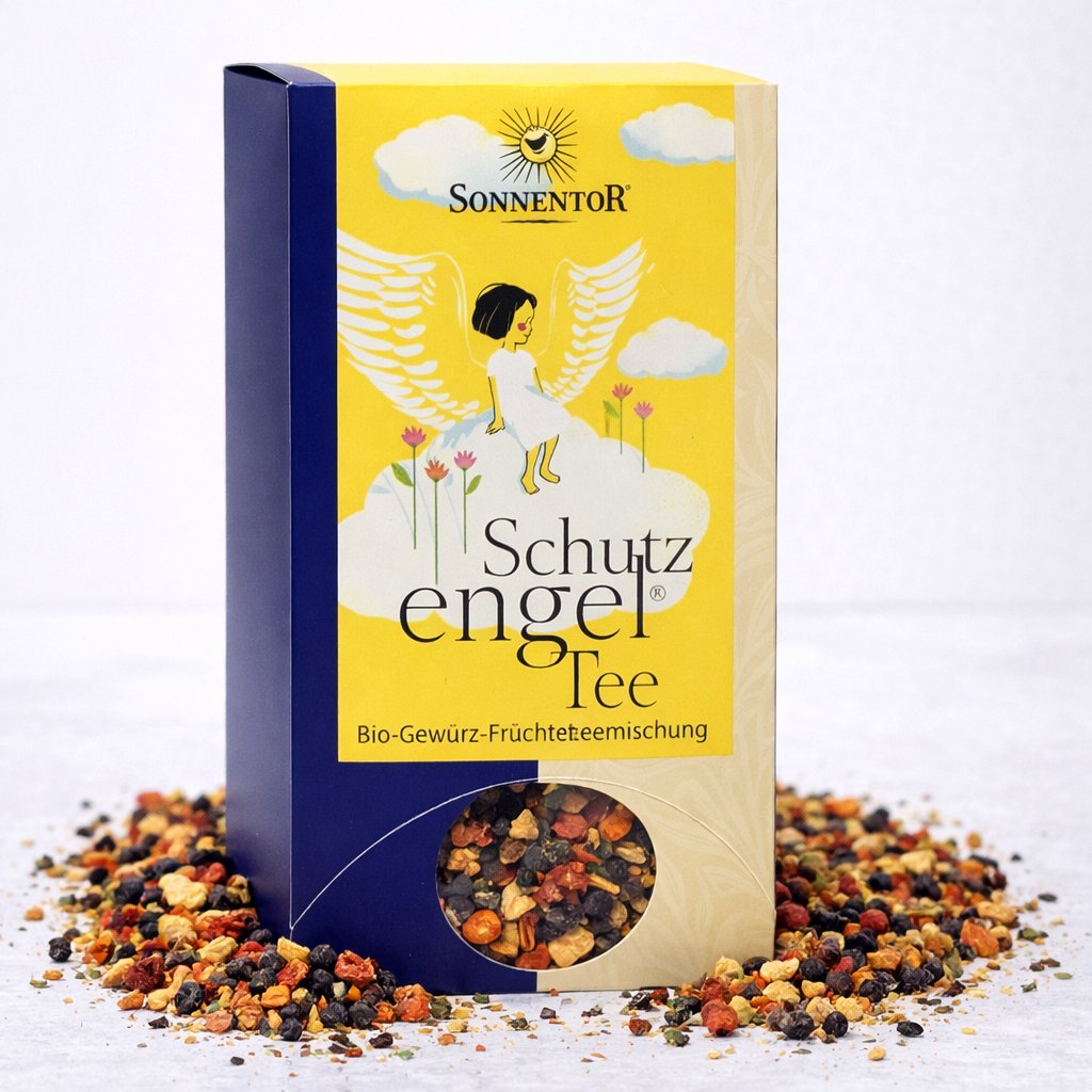Bio Schutzengel-Tee von Sonnentor, Teebeutel mit Kräutermischung in 27g Packung, natürliche und aromatische Teesorte.