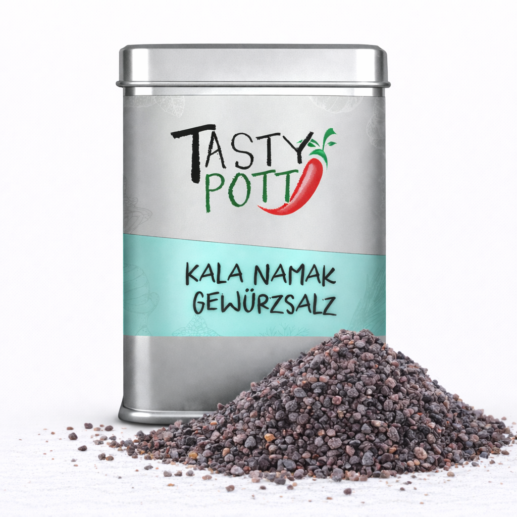 Tasty Pott Kala Namak Salz - Indisches Schwarzsalz - 100g Dose