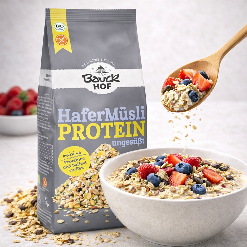Bauckhof Bio Hafer Müsli Protein glutenfrei 425g