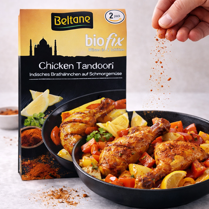 Beltane Biofix Chicken Tandoori Gewürzmischung in 2x 21,5g Packung, ideal zum Kochen, aromatische indische Gewürze