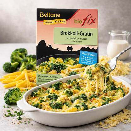 Beltane Biofix Brokkoli-Gratin, 6 Pack, köstliches Gemüsegericht mit Brokkoli, perfekt zum Kochen, frisch verpackt