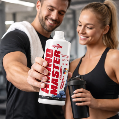 Aminosäure Liquid Master BCAA + Arginin Konzentrat von BodyworldGroup in 1000ml Blackberry Flasche, ideal für Muskelaufbau und Erholung