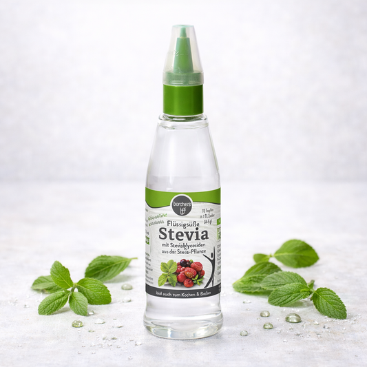 Borchers Stevia Flüssigsüße für Frühstück, natürliche Zuckeralternative, in 125ml Flasche, ideal zum Süßen von Speisen und Getränken