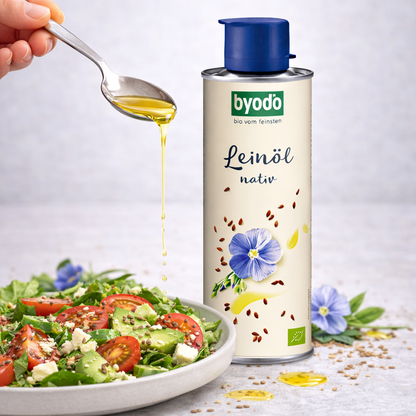 Byodo Bio Leinöl, nativ - in der Dose (1 x 0,25 l)