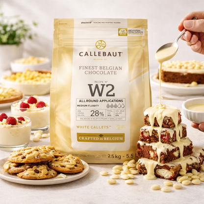 Callebaut W2 Kuvertüre Callets weiße Schokolade 28% Kakao