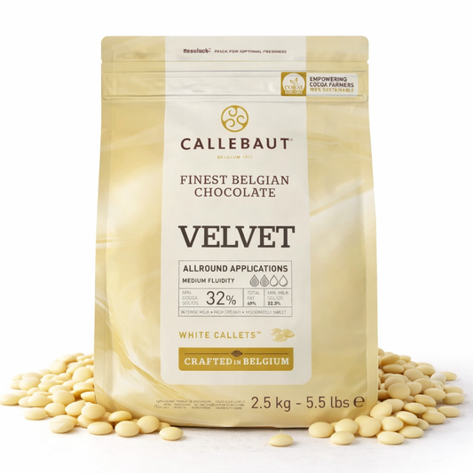 Callebaut Kuvertüre Callets VELVET weiße Schokolade 32% Kakao - 2500g