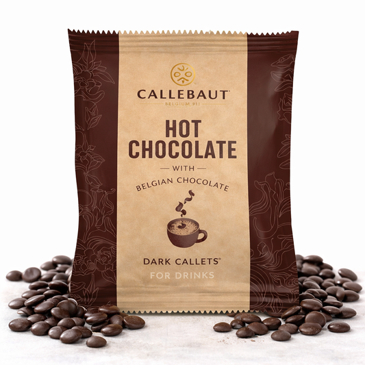 Dunkle Callebaut Hot Chocolate Callets zum Backen, 25x35g, mit dunkler Schokolade für heiße Getränke und Backrezepte