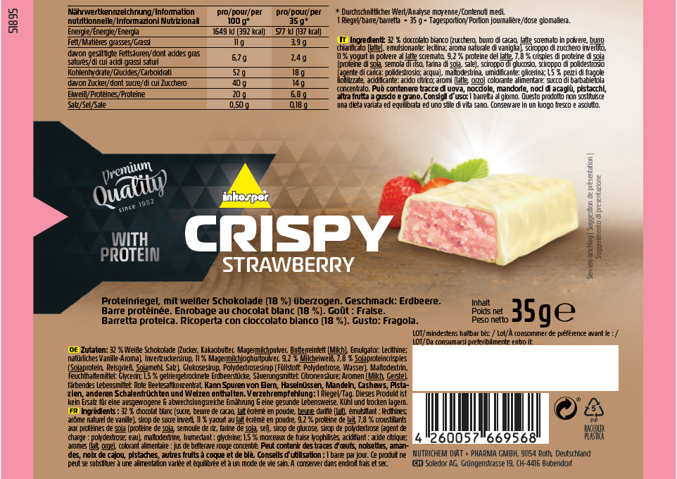 Inko Active Crispy Riegel Box 24x 35g Riegel