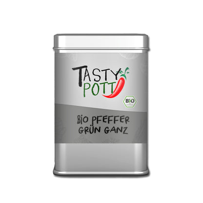 Tasty Pott Bio Pfeffer grün - grüne Pfefferkörner - 40g Dose