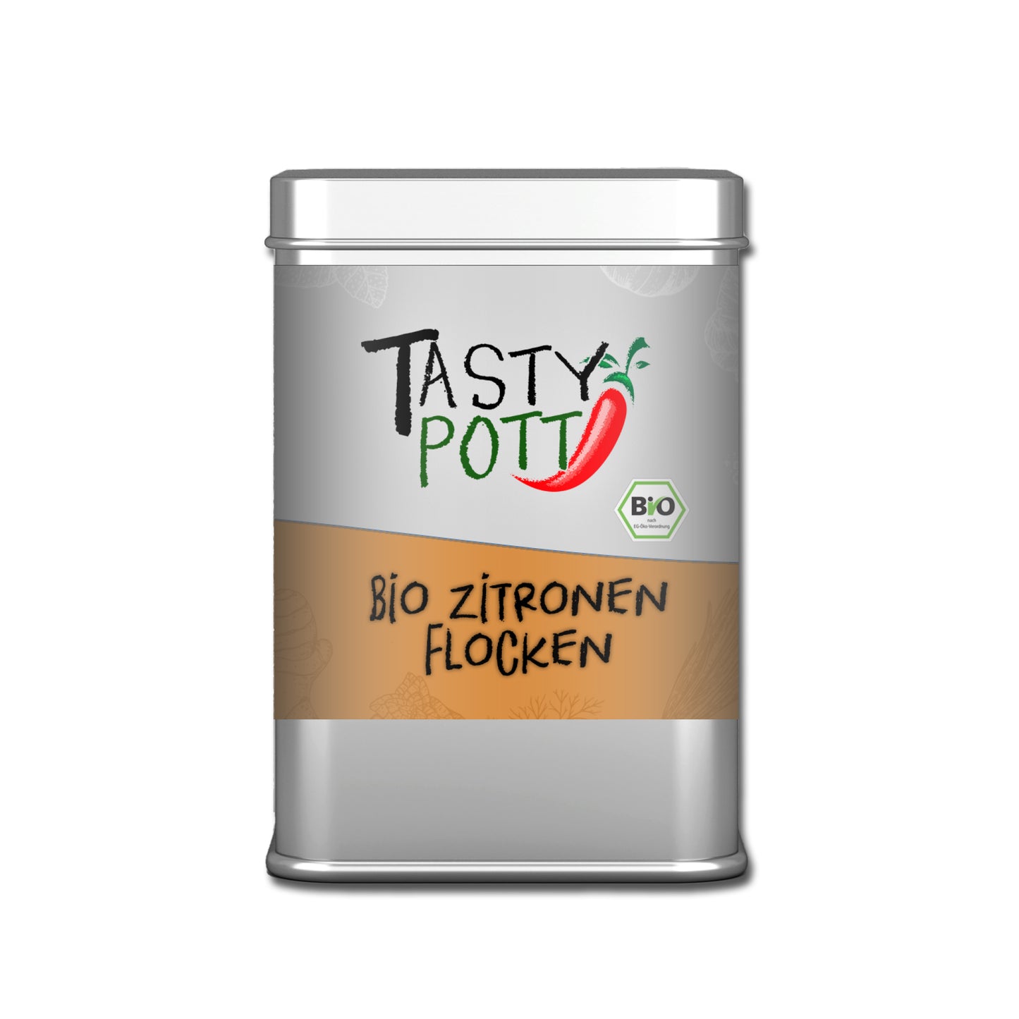 Tasty Pott Bio Zitronenschalen Flocken - 100g Dose