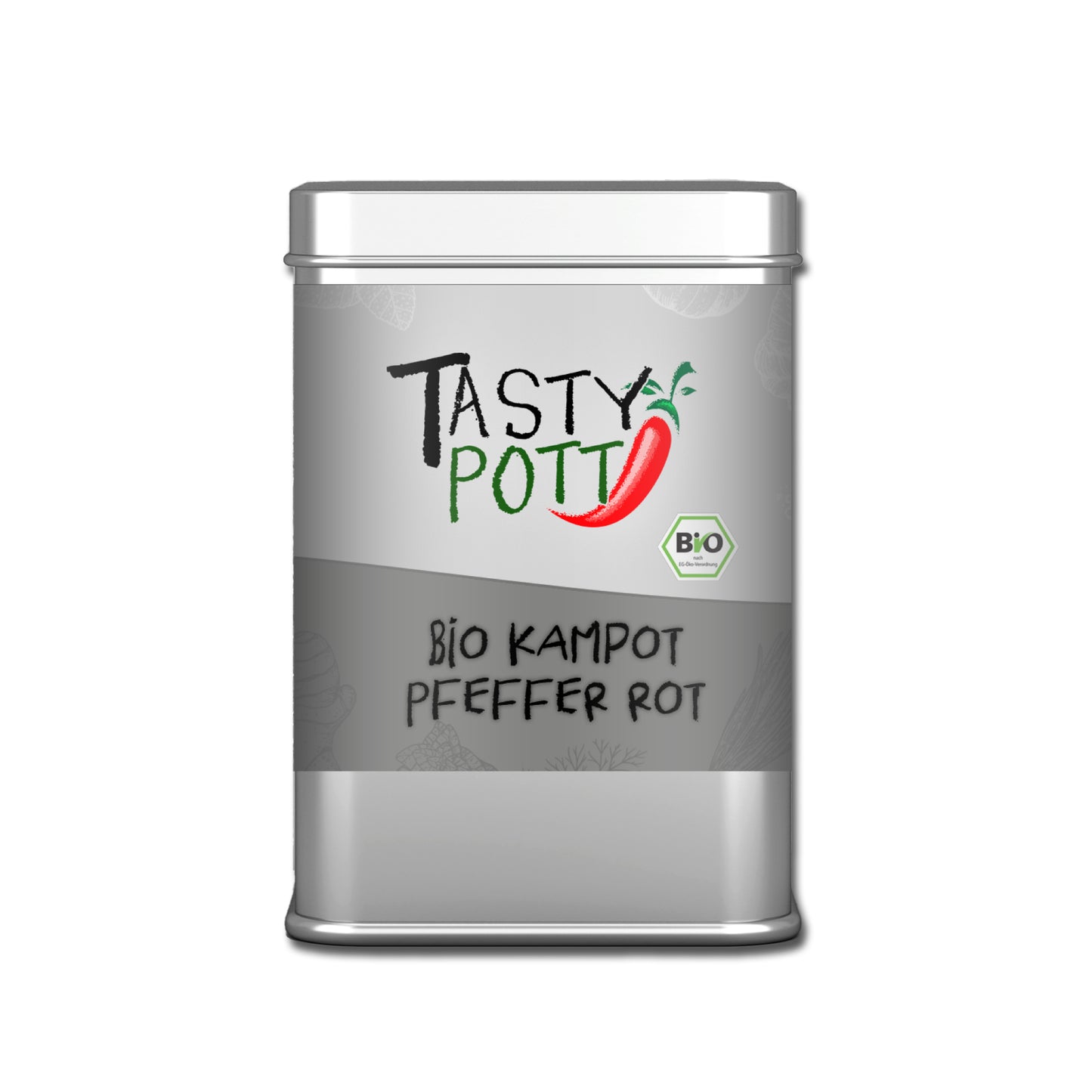 Tasty Pott Bio Kampot Pfeffer rot - Rote Pfefferkörner - 70g Dose