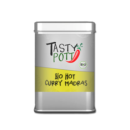 Tasty Pott Bio Hot Curry Madras - scharf - 100g Dose