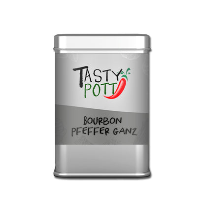 Tasty Pott Bourbon Pfeffer - schwarz, ganz 50g