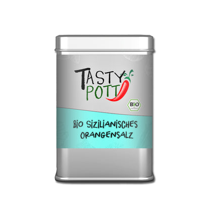 Tasty Pott Bio Orangensalz aus Sizilien - 125g Dose
