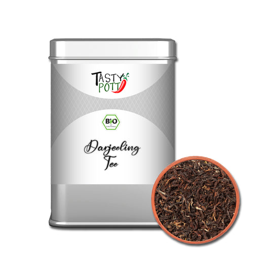 Darjeeling Tee - Schwarztee - Bio Qualität aus Indien - 50g Dose von Tasty Pott - fit and life shop
