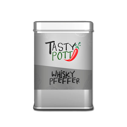 Tasty Pott Whisky Pfeffer ganz - 50g Dose