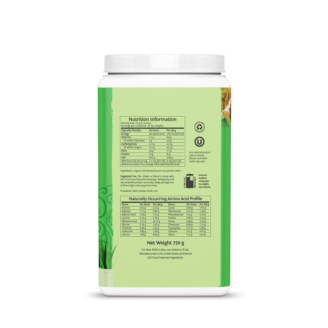 Sunwarrior natürliches Reisprotein - 750g - fit and life shop
