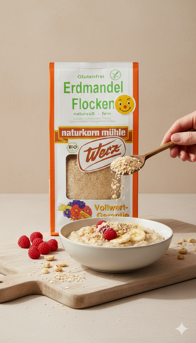 Werz Erdmandel-Flocken glutenfrei 1er Pack (1 x 250 g Packung) - Bio … - fit and life shop