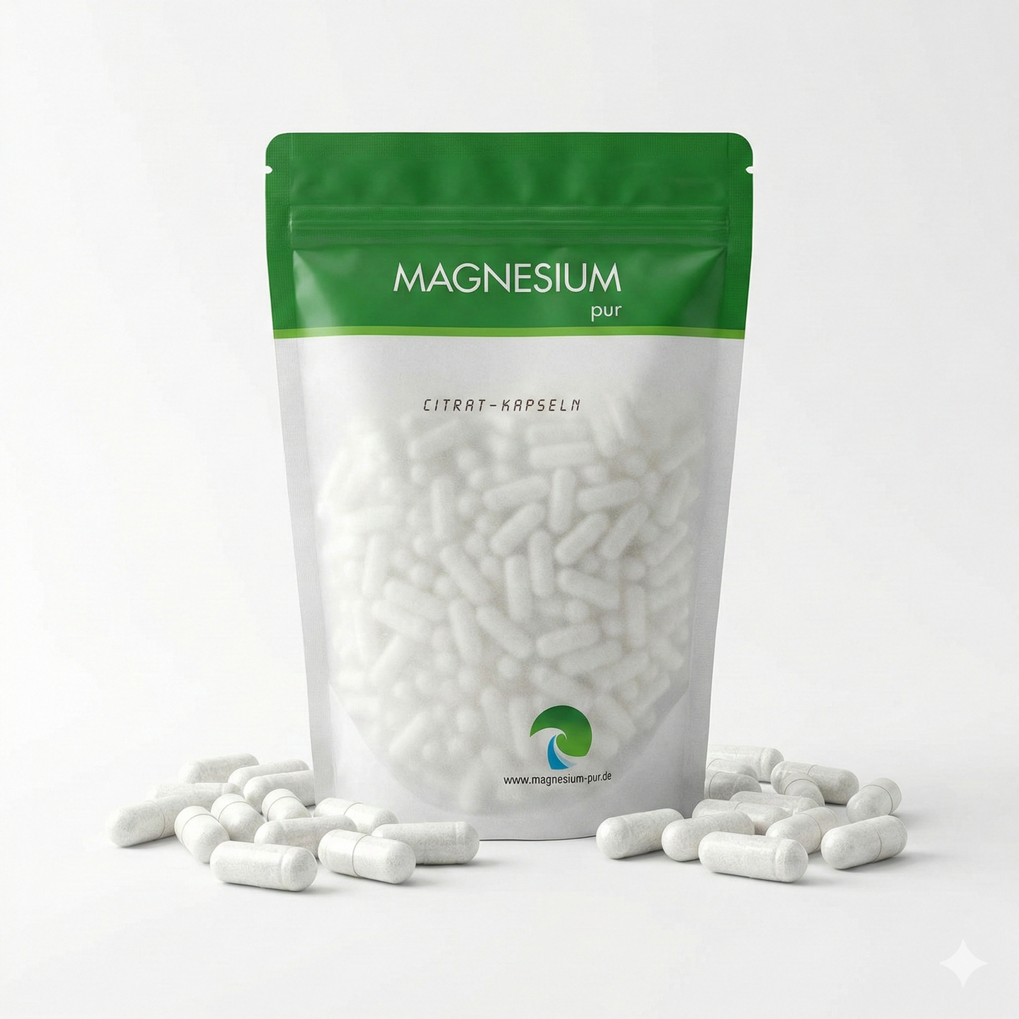 Magnesium Pur - 500 Kapseln Magnesium citrat Citrat Pur vegan