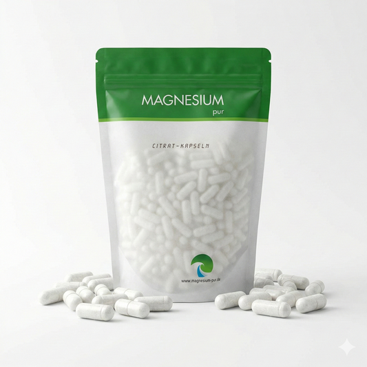 Magnesium Pur - 500 Kapseln Magnesium citrat Citrat Pur vegan