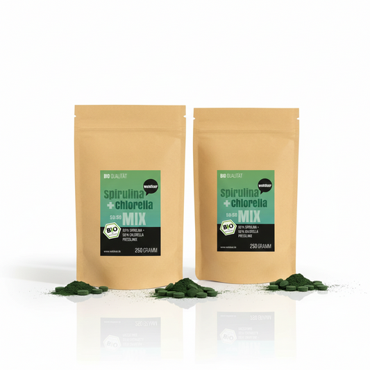 Wohltuer Spirulina + Chlorella Bio Algen Mix Tabletten - 250g
