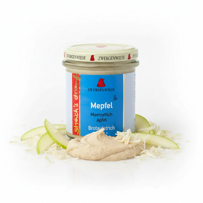 Zwergenwiese Bio Aufstrich streichs drauf Mepfel (Merrettich-Apfel) laktosefrei, 160 g - fit and life shop