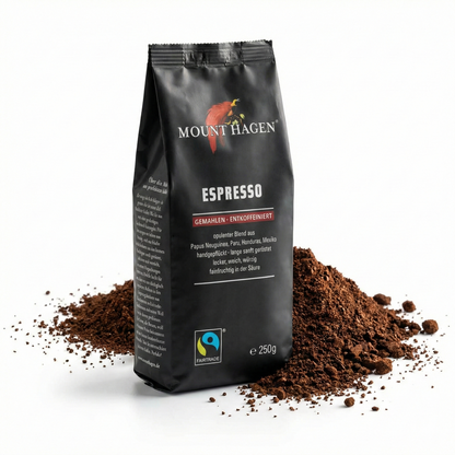 Mount Hagen Bio Espresso, gemahlen, entkoffeiniert 250g - fit and life shop