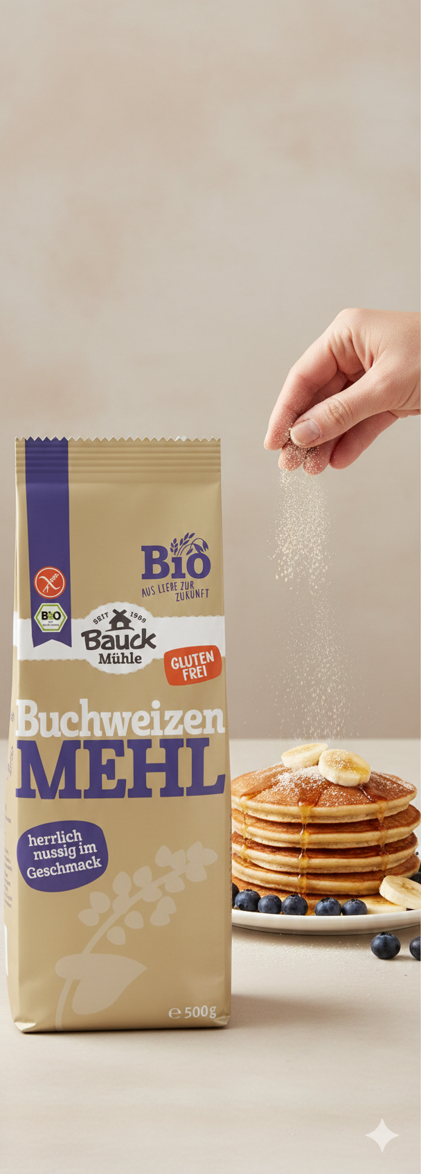 Bauck HOF Buchweizenmehl Vollkorn 500g - fit and life shop