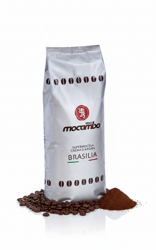 Mocambo Brasilia Kaffeebohnen im Frühstückspaket, 1kg, frisch und aromatisch, von Marke Macambo, in einer Packung