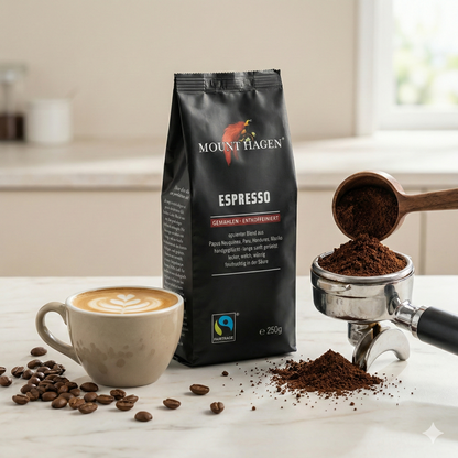 Mount Hagen Bio Espresso, gemahlen, entkoffeiniert 250g - fit and life shop