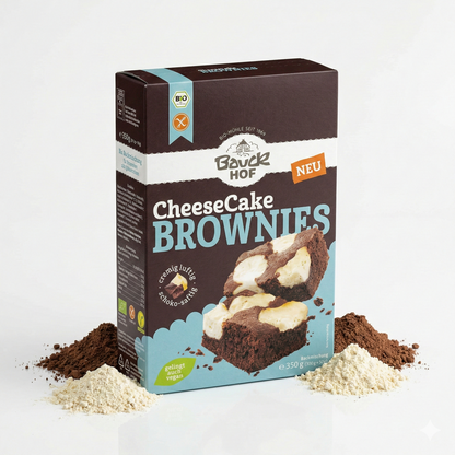 Bauckhof Bio Cheesecake-Brownies - Backmischung - glutenfrei ab 350g
