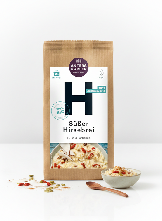 Antersdorfer - Die Bio-Mühle Bio Süßer Hirsebrei (6x150g) - fit and life shop
