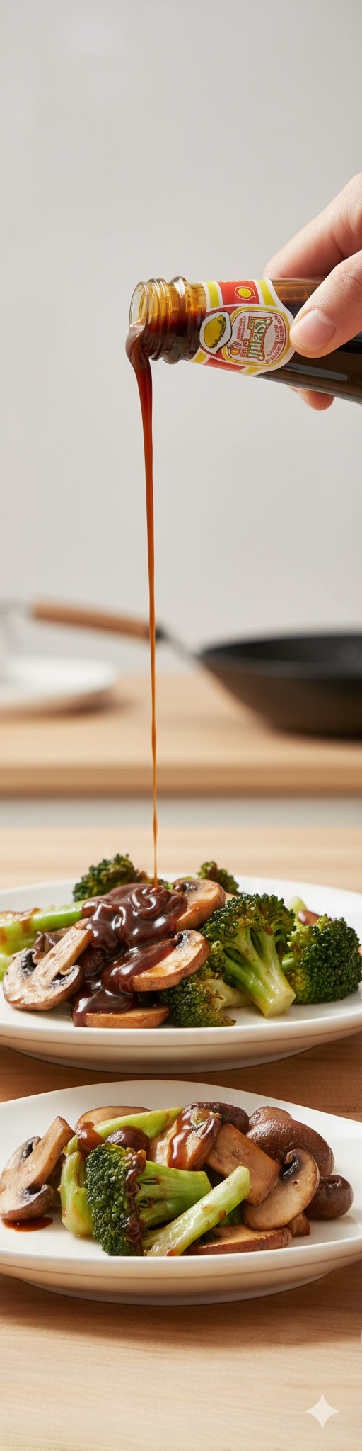 Maekrua Austernsauce in einer 150ml Flasche, ideal zum Kochen, mit dunkler, aromatischer Sauce sichtbar in der Flasche