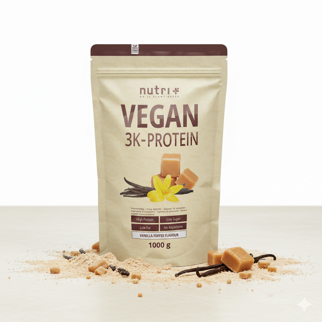 Nutri+ Veganes 3K Eiweißpulver 1000g - fit and life shop